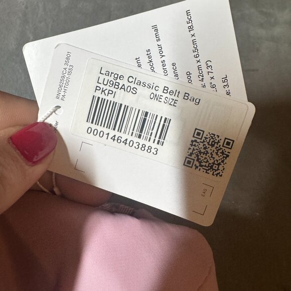 Lululemon Athletica Large Classic Pink Peony Belt Bag 3.5L NEW WITH TAG rare - Picture 10 of 11